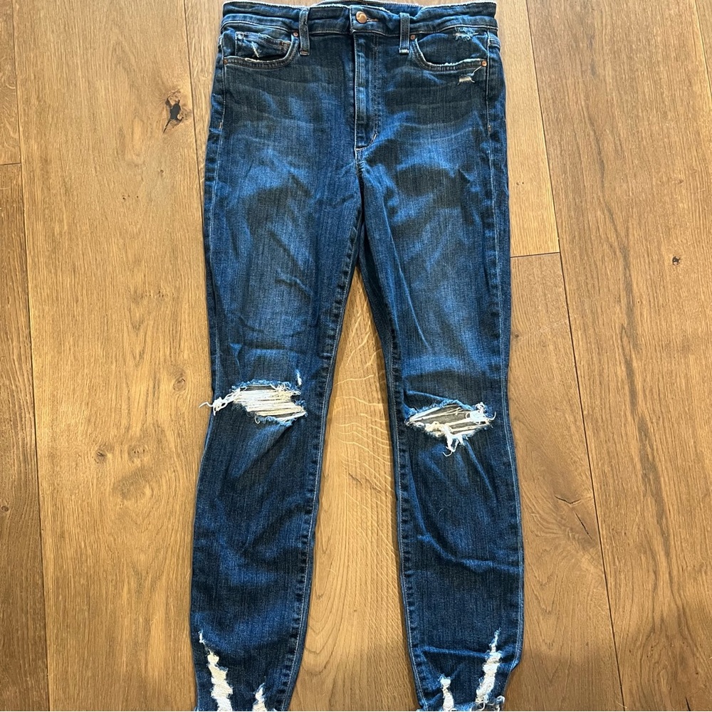 Joes Distressed High Rise Skinny Ankle Jeans